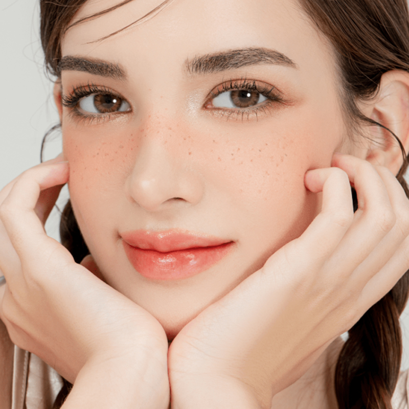 [렌즈랑] 아이윙카 핑크 브라운 (1+1)